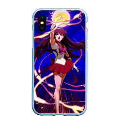 Чехол iPhone XS Max матовый Sailor Moon Рэй Хино, цвет: 3D-голубой