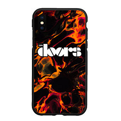 Чехол iPhone XS Max матовый The Doors red lava, цвет: 3D-черный