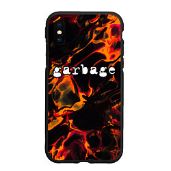 Чехол iPhone XS Max матовый Garbage red lava