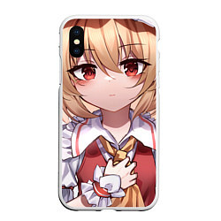 Чехол iPhone XS Max матовый Touhou Project Flandre милая улыбка, цвет: 3D-белый