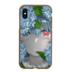 Чехол iPhone XS Max матовый Touhou Project Когаса Татара слёзы на глазах, цвет: 3D-коричневый