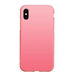 Чехол iPhone XS Max матовый Нежный розовый градиент, цвет: 3D-баблгам