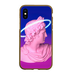 Чехол iPhone XS Max матовый Vaporwave neon, цвет: 3D-коричневый