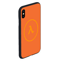 Чехол iPhone XS Max матовый Half-Life оранжевый, цвет: 3D-черный — фото 2