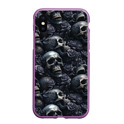 Чехол iPhone XS Max матовый Пепельное поле, цвет: 3D-фиолетовый
