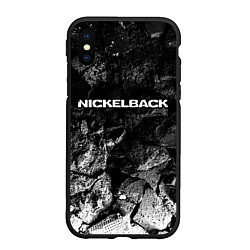 Чехол iPhone XS Max матовый Nickelback black graphite, цвет: 3D-черный