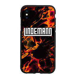 Чехол iPhone XS Max матовый Lindemann red lava