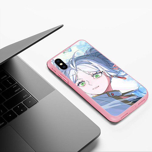 Чехол iPhone XS Max матовый Sousou no Frieren Фрирен beautiful smile / 3D-Баблгам – фото 3