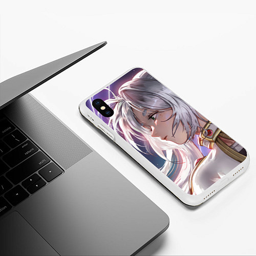 Чехол iPhone XS Max матовый Sousou no Frieren Фрирен beautiful / 3D-Белый – фото 3