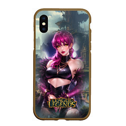 Чехол iPhone XS Max матовый League Of Legends Akali Kda, цвет: 3D-коричневый