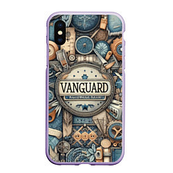 Чехол iPhone XS Max матовый Vanguard composition - ai art, цвет: 3D-светло-сиреневый