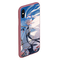 Чехол iPhone XS Max матовый Sousou no Frieren Фрирен beautiful, цвет: 3D-малиновый — фото 2