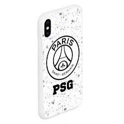 Чехол iPhone XS Max матовый PSG sport на светлом фоне, цвет: 3D-белый — фото 2