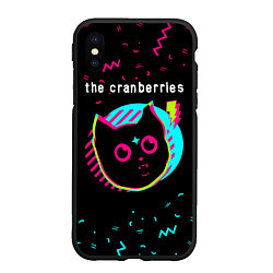 Чехол iPhone XS Max матовый The Cranberries - rock star cat, цвет: 3D-черный