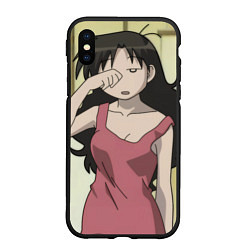 Чехол iPhone XS Max матовый Azumanga Daioh Юкари Танидзаки, цвет: 3D-черный