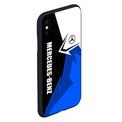 Чехол iPhone XS Max матовый Мерседес - синяя униформа, цвет: 3D-черный — фото 2