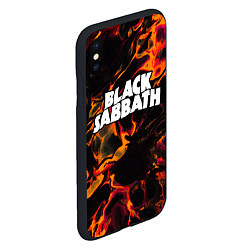 Чехол iPhone XS Max матовый Black Sabbath red lava, цвет: 3D-черный — фото 2