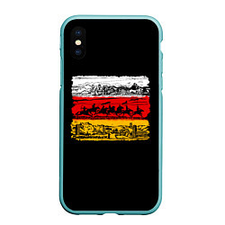 Чехол iPhone XS Max матовый Традиционная Осетия, цвет: 3D-мятный
