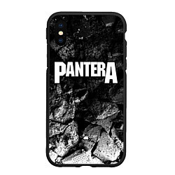 Чехол iPhone XS Max матовый Pantera black graphite, цвет: 3D-черный