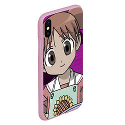 Чехол iPhone XS Max матовый Azumanga Daioh Тиё Михама, цвет: 3D-розовый — фото 2