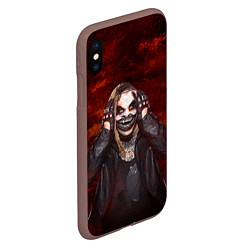 Чехол iPhone XS Max матовый Брей Уайатт - The Fiend, цвет: 3D-коричневый — фото 2