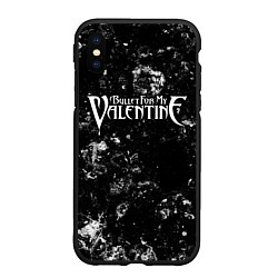 Чехол iPhone XS Max матовый Bullet For My Valentine black ice