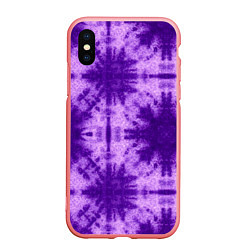 Чехол iPhone XS Max матовый Тай дай фиолетовый, цвет: 3D-баблгам