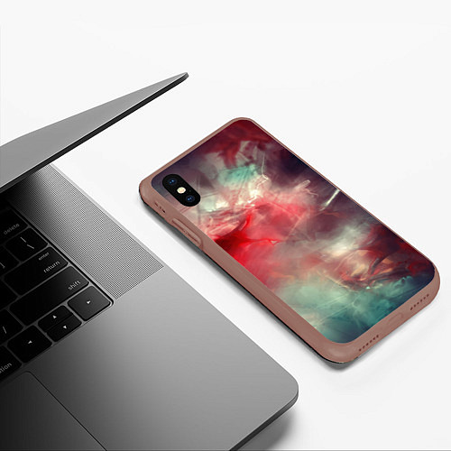 Чехол iPhone XS Max матовый Космическая аномалия / 3D-Коричневый – фото 3