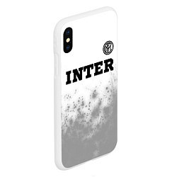 Чехол iPhone XS Max матовый Inter sport на светлом фоне посередине, цвет: 3D-белый — фото 2