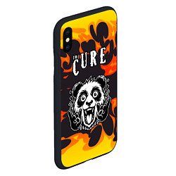 Чехол iPhone XS Max матовый The Cure рок панда и огонь, цвет: 3D-черный — фото 2
