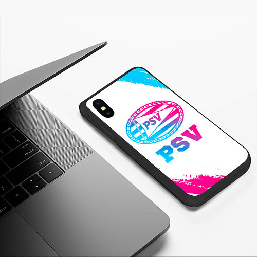 Чехол iPhone XS Max матовый PSV neon gradient style / 3D-Черный – фото 3