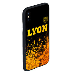 Чехол iPhone XS Max матовый Lyon - gold gradient посередине, цвет: 3D-черный — фото 2