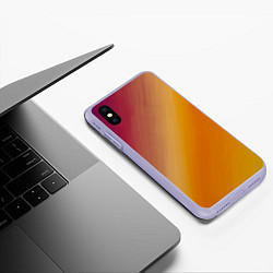 Чехол iPhone XS Max матовый Абстракция солнечный луч, цвет: 3D-светло-сиреневый — фото 2