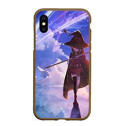 Чехол iPhone XS Max матовый Konosuba Мэгумин cute, цвет: 3D-коричневый