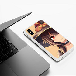 Чехол iPhone XS Max матовый Konosuba Мэгумин cute, цвет: 3D-белый — фото 2