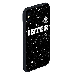 Чехол iPhone XS Max матовый Inter sport на темном фоне посередине, цвет: 3D-черный — фото 2