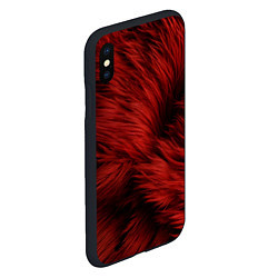 Чехол iPhone XS Max матовый Красная шерсть, цвет: 3D-черный — фото 2