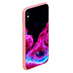 Чехол iPhone XS Max матовый Розовый густой туман - inferno pink, цвет: 3D-баблгам — фото 2