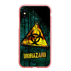 Чехол iPhone XS Max матовый Biohazard yellow sign, цвет: 3D-баблгам