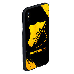 Чехол iPhone XS Max матовый Hoffenheim - gold gradient, цвет: 3D-черный — фото 2