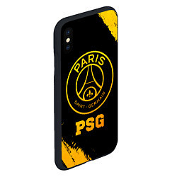 Чехол iPhone XS Max матовый PSG - gold gradient, цвет: 3D-черный — фото 2