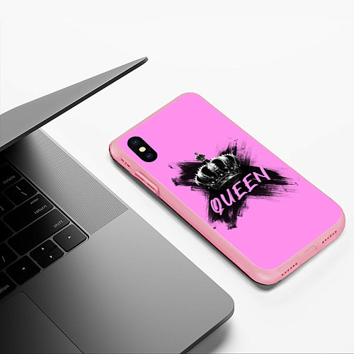 Чехол iPhone XS Max матовый Королева - корона / 3D-Баблгам – фото 3