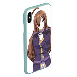 Чехол iPhone XS Max матовый Konosuba Виз, цвет: 3D-мятный — фото 2