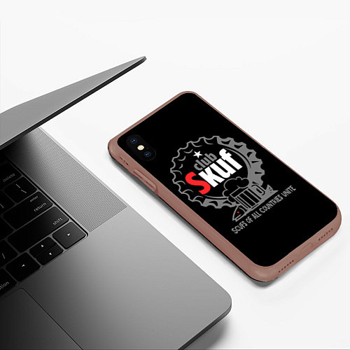 Чехол iPhone XS Max матовый Skuf club / 3D-Коричневый – фото 3