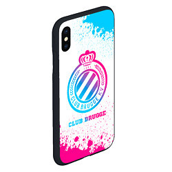 Чехол iPhone XS Max матовый Club Brugge neon gradient style, цвет: 3D-черный — фото 2