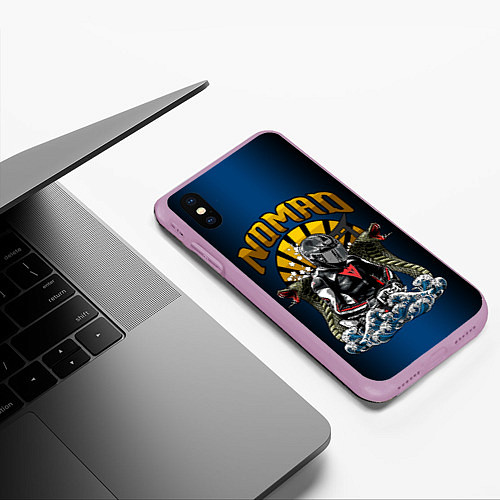 Чехол iPhone XS Max матовый Кочевник / 3D-Сиреневый – фото 3