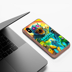 Чехол iPhone XS Max матовый Abiotic Factor яркие монстры, цвет: 3D-коричневый — фото 2