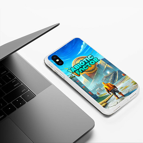 Чехол iPhone XS Max матовый Abiotic Factor атомный завод / 3D-Белый – фото 3