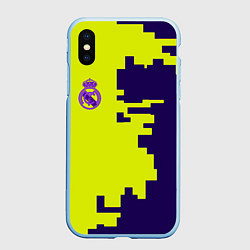 Чехол iPhone XS Max матовый Barcelona fc sport club, цвет: 3D-голубой