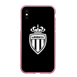 Чехол iPhone XS Max матовый Monaco fc club sport, цвет: 3D-розовый